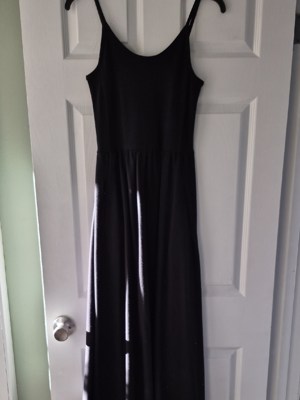 KOTN Black Spaghetti-Strap Maxi Dress